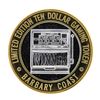 Image 2 : .999 Silver Barbary Coast Las Vegas, Nevada $10 Casino Limted Edition Gaming Tok
