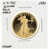 Image 1 : 1990 $25 American Gold Eagle Proof Coin