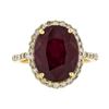 Image 1 : 14KT Yellow Gold 9.74ct Ruby and Diamond Ring
