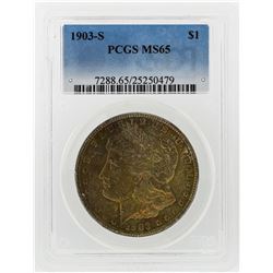 1903-S $1 Morgan Silver Dollar Coin PCGS Graded MS65