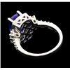 Image 3 : 14KT White Gold 4.00ct Tanzanite and Diamond Ring