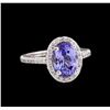 Image 1 : 14KT White Gold 2.32ct Tanzanite and Diamond Ring