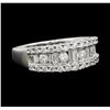 Image 2 : 18KT White Gold 1.04ctw Diamond Ring