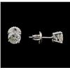 Image 2 : 14KT White Gold 1.38ctw Diamond Earrings