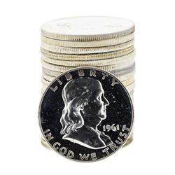 Roll of (20) 1961 Proof Franklin Half Dollar Silver Coins