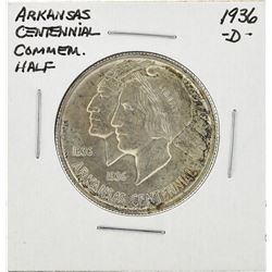1936-D Arkansas Centennial Commemorative Half Dollar Coin
