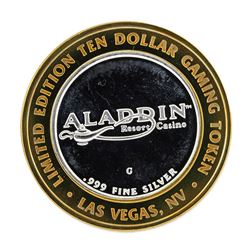 .999 Silver Aladdin Resort Casino $10 Casino Limited Edition Gaming Token