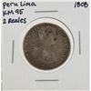 Image 1 : 1808 Peru Lima 2 Reales Peru Lima Silver Coin