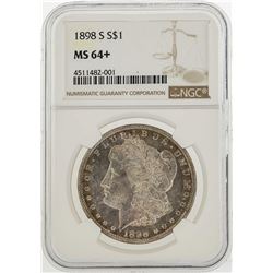 1898-S $1 Morgan Silver Dollar Coin NGC MS64+