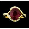 Image 1 : SILVER 3.94ct Ruby and Diamond Ring