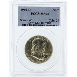 1959-D Franklin Silver Half Dollar Coin NGC MS64