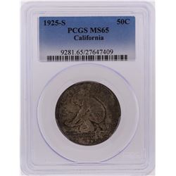 1925-S Half Dollar California Diamond Jubilee Commemorative Coin PCGS Graded MS6