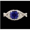 Image 1 : 14KT White Gold 1.69ct Tanzanite and Diamond Ring