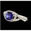 Image 2 : 14KT White Gold 1.69ct Tanzanite and Diamond Ring