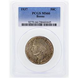 1937 Boone Commemorative Half Dollar Coin PCGS MS66