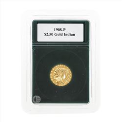 1908-P $2 1/2 Indian Head Quarter Eagle Gold Coin