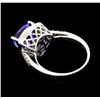 Image 3 : 14KT White Gold 3.09ctw Tanzanite and Diamond Ring