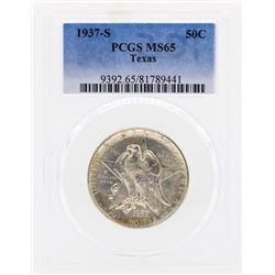 1937-S Texas Commemorative Half Dollar Coin PCGS MS65
