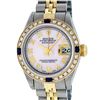 Image 1 : Rolex Ladies Two Tone Sapphire and Diamond Datejust Wristwatch