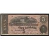 Image 1 : 1864 $5 The Confederate States of America Note