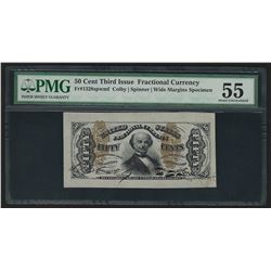 50 Cent Third Issue Fractional Currency Colby Spinner Specimen Note PMG AU55
