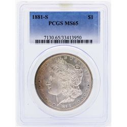 1881-S $1 Morgan Silver Dollar Coin PCGS MS65