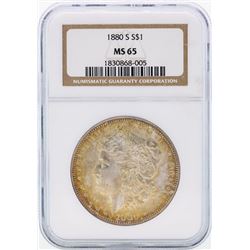1880-O $1 Morgan Silver Dollar Coin NGC MS65