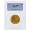 Image 1 : 1907 $10 Liberty Head Eagle Gold Coin PCGS MS62