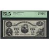 Image 1 : 1800s $2 Citizens Bank of Louisiana Obsolete Bank Note PCGS Gem New 67PPQ