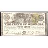 Image 1 : 1863 50 Cents The State of Georgia Confederate Note