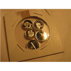 SILVER ART ROUNDS - 5 X .999 FINE , VARIOUS MOTIFS