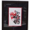 Image 1 : FRAMED FIRST NATIONS PRINT - RICHARD SHORTY - WOLF DANCER/CROW