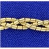 Image 2 : 6 3/4 Inch Braided Gold Bracelet