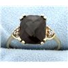 Image 1 : Smokey Topaz & Diamond Ring
