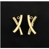 Image 1 : "X" Style Earring Jackets in 14K