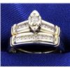 Image 1 : Vintage Diamond Engagement Ring & Wedding Band Set