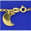 Image 2 : 10 Inch Anklet with Moon Charm
