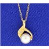 Image 1 : Pearl with Diamond Necklace