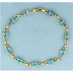 5 1/2ct TW Blue Topaz Bracelet