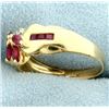 Image 2 : 3/4 ct TW Ruby and Diamond Ring