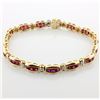 Image 1 : Ruby & Diamond Line Bracelet