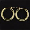 Image 3 : 1/4 ct TW Diamond Hoop Earrings