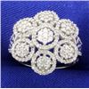 Image 1 : 1.5ct TW Diamond Flower Ring