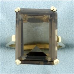 Large 20ct Smokey Topaz Ring