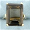 Image 1 : Large 20ct Smokey Topaz Ring