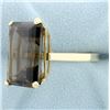 Image 2 : Large 20ct Smokey Topaz Ring