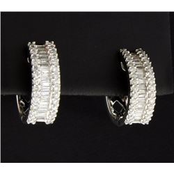 2ct TW Diamond Hoop Earrings