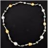 Image 1 : 18 1/4 Inch Tri-Color Pearl Strand