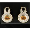 Image 1 : Citrine & Diamond Earrings
