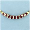 Image 2 : High Quality Ruby & Diamond Necklace